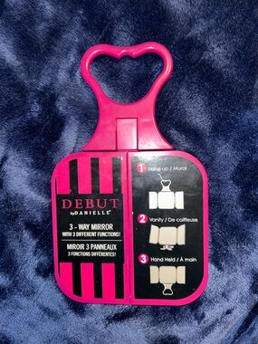 Pink 3-Way Vanity Mirror